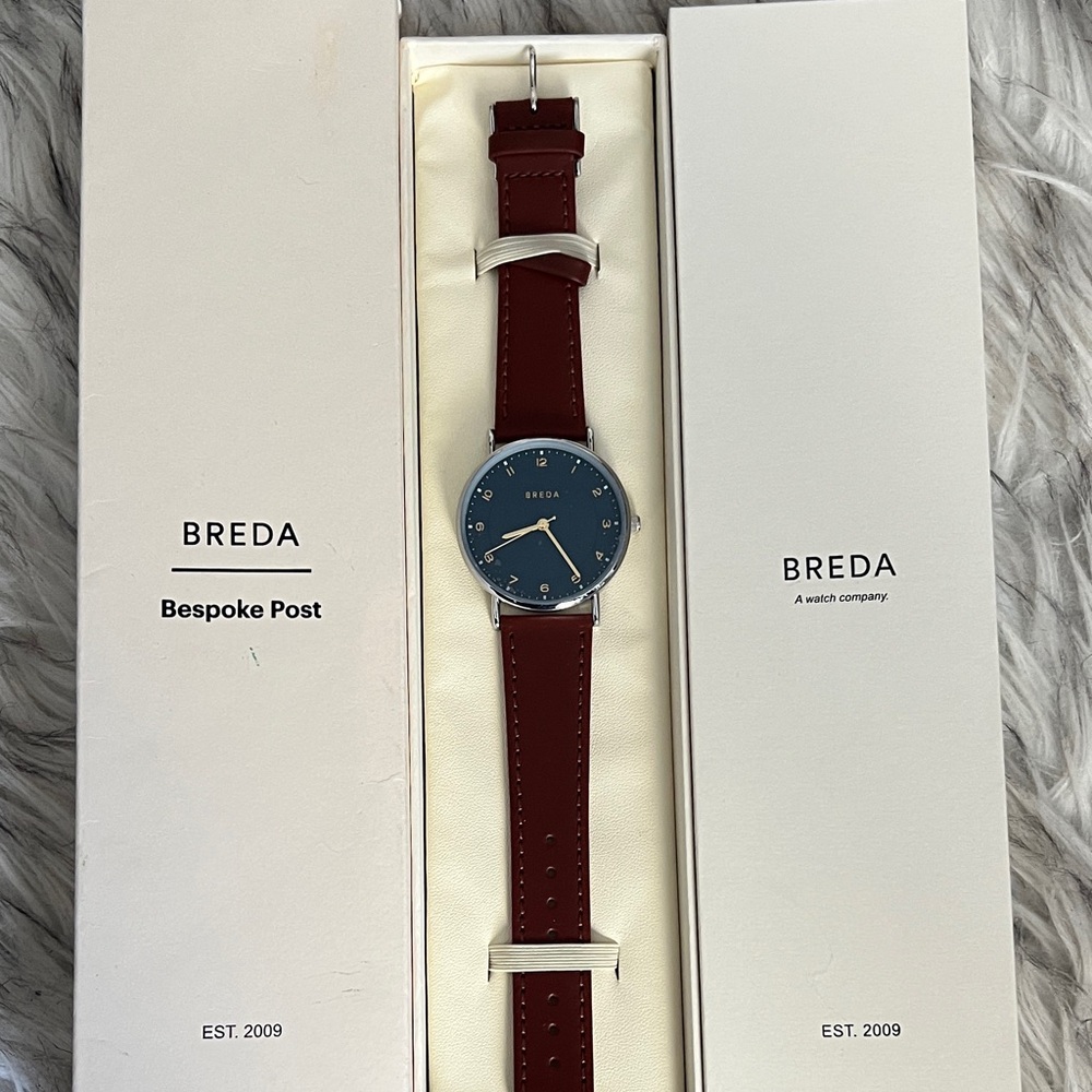 New Breda Men's Blue and Brown Watch $20.00
